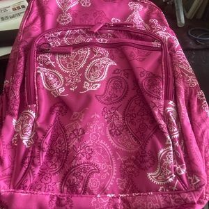 Vera Bradley Campus Backpack in sturdy canvas. Stamped Paisley. NWT